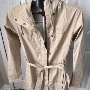 Columbia Women's Beige Hooded Trench Coat